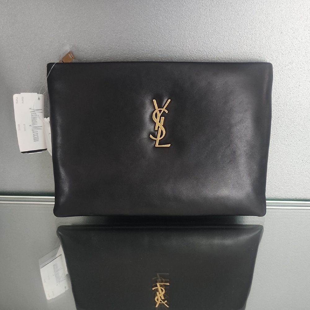 Yves Saint Laurent Black  Bag with Gold Logo